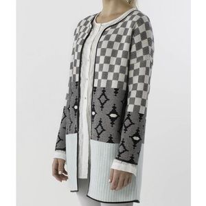 Margaret O’Leary Cardigan Vegan Leather Trim